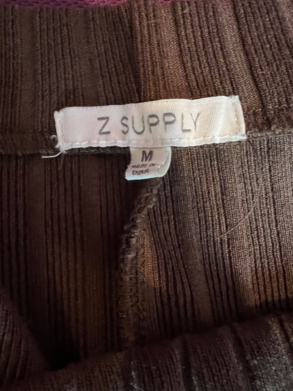 Z Supply Brown Ribbed Knit Back Slit Maxi Skirt Elastic Waist Size M - Picture 5 of 5